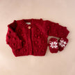 Popcorn Cardigan Red Baby Kid Sweater Valentine Christmas