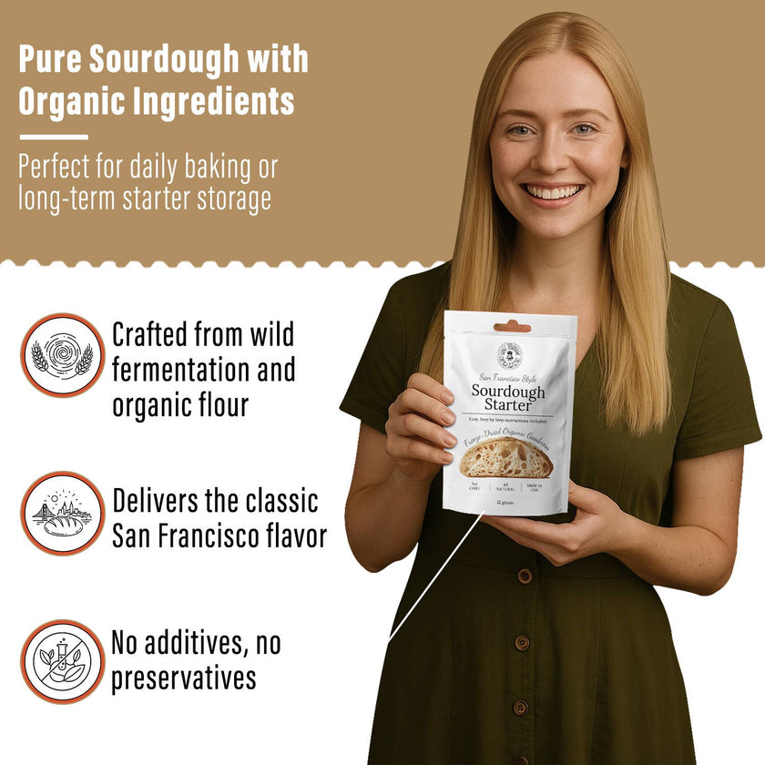 Organic Non-GMO, Freeze Dried, Sourdough Starter. 12 gr
