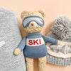 Plush Ski Bear Baby Kids Toy Animal Fall Winter Sport