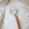 Dough Whisk Wooden Handle