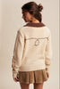 Embroidered Collar Knit Cardigan