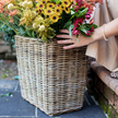 Rattan Tall Flower Basket