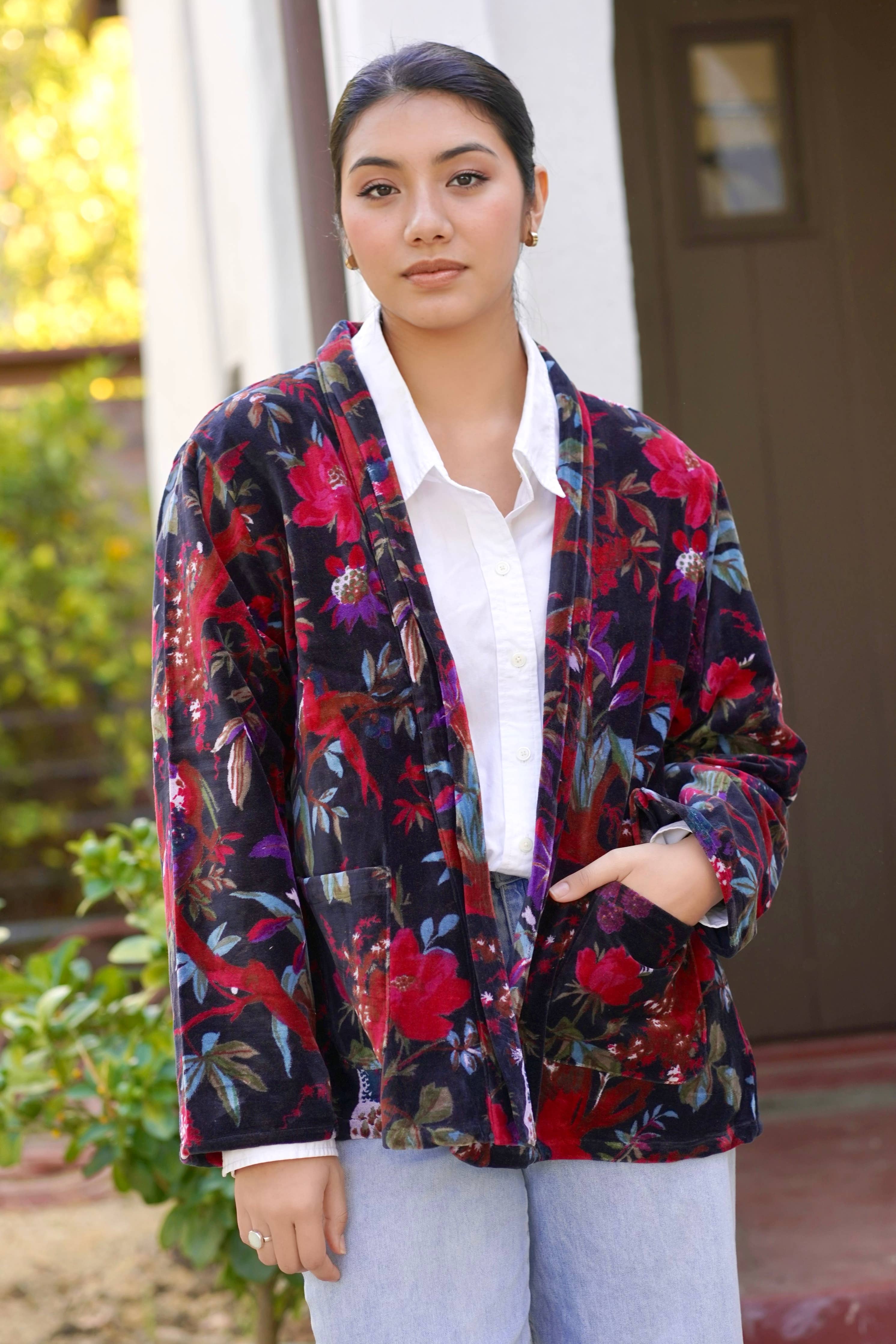 Astrid Velvet Jacket Black OS