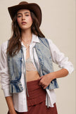 Denim Ruffle Vest