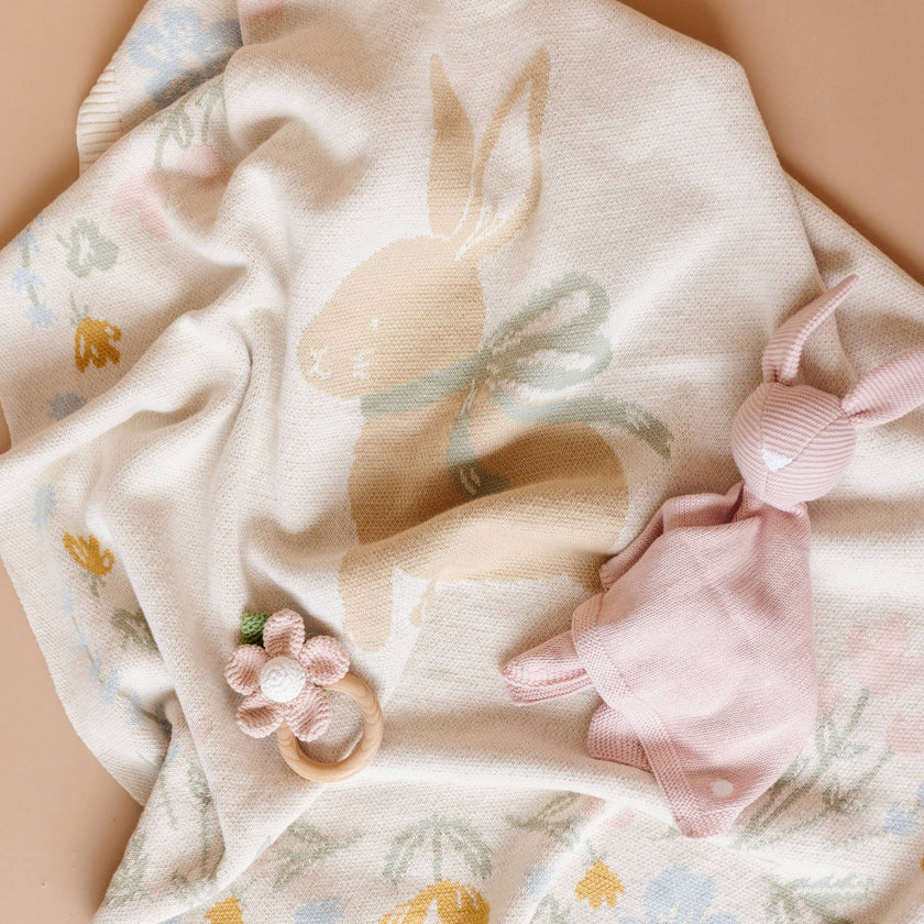 Blanket Pastel Bunny Organic Cotton
