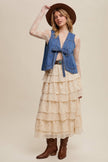Denim Tie-Front Vest