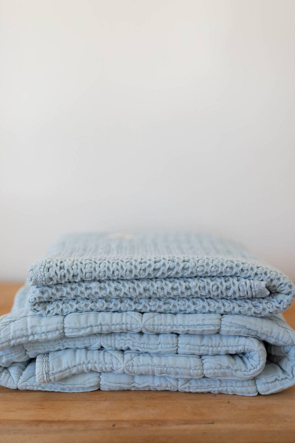 cozy waffle blanket | baby size - powder: Baby