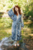 Let The Light In Printed Long Duster Bamboo Kimono Robe