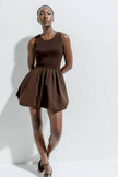 Sleeveless Bubble Skirt Mini Dress