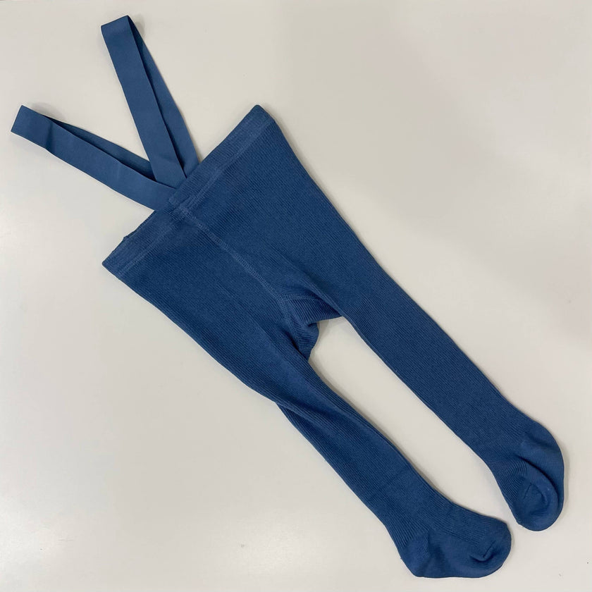Ribbed Dark Grey / 0-1y Suspender Leggings