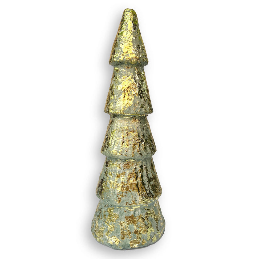 Green Paper Mache Trees