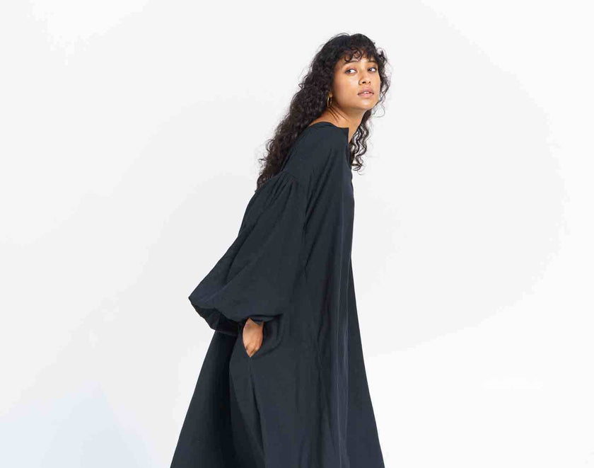 Free flowing relaxed midi dress