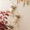 Holiday Christmas Stocking - khadi top stripe
