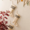 Holiday Christmas Stocking - khadi top stripe