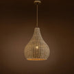 Annika Light Teardrop Wicker Rattan Pendant Light