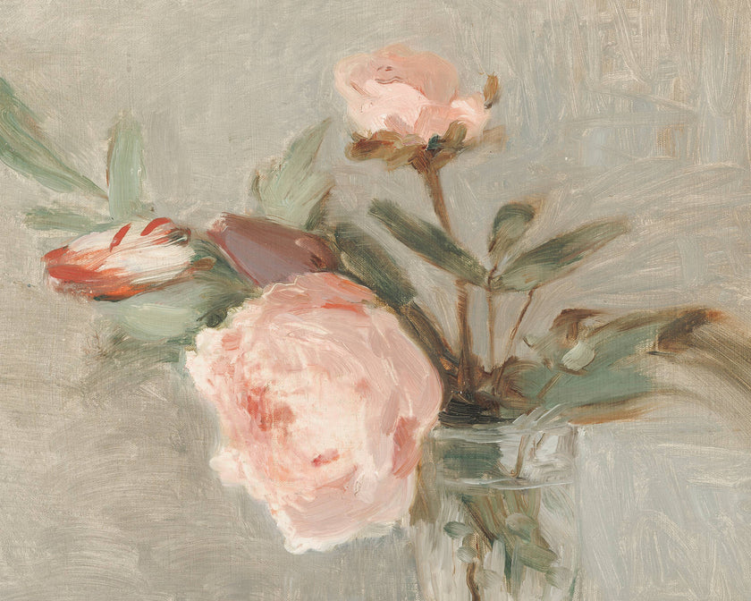 Peonies Antique Vintage Art Print