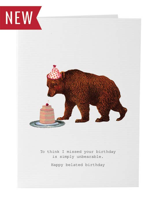 Simply Unbearable Birthday Card