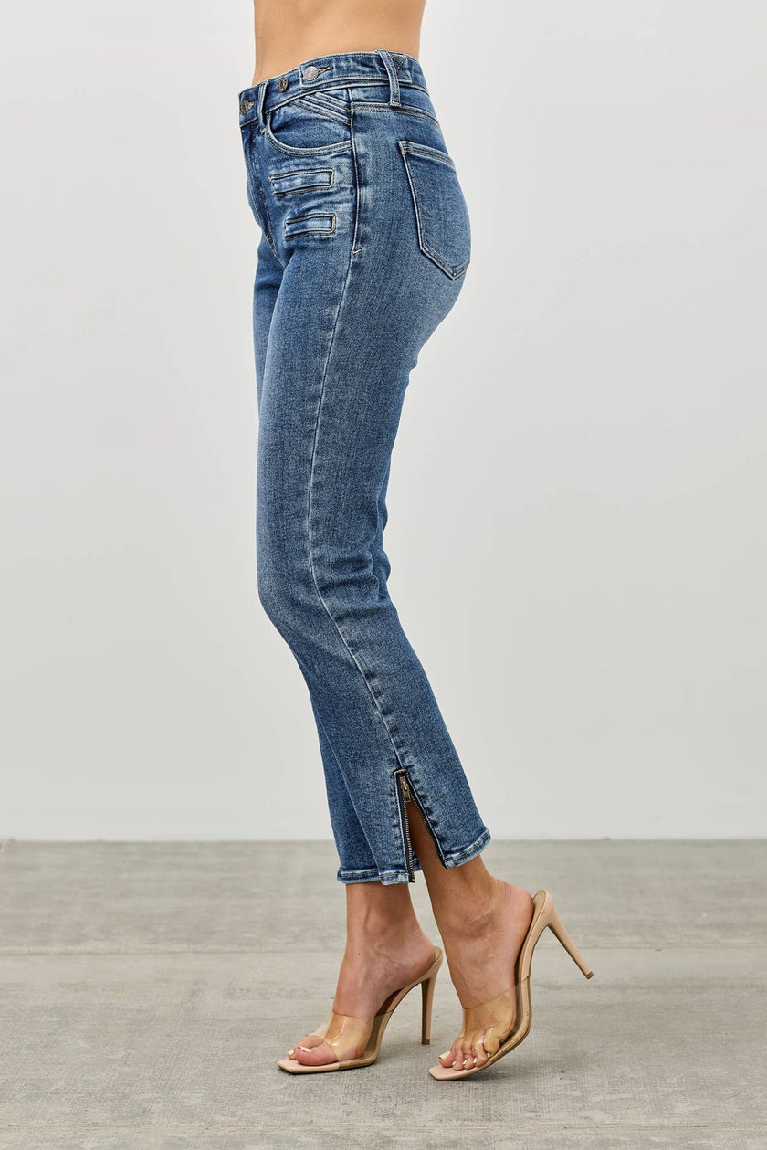 MID RISE SKINNY CROP
