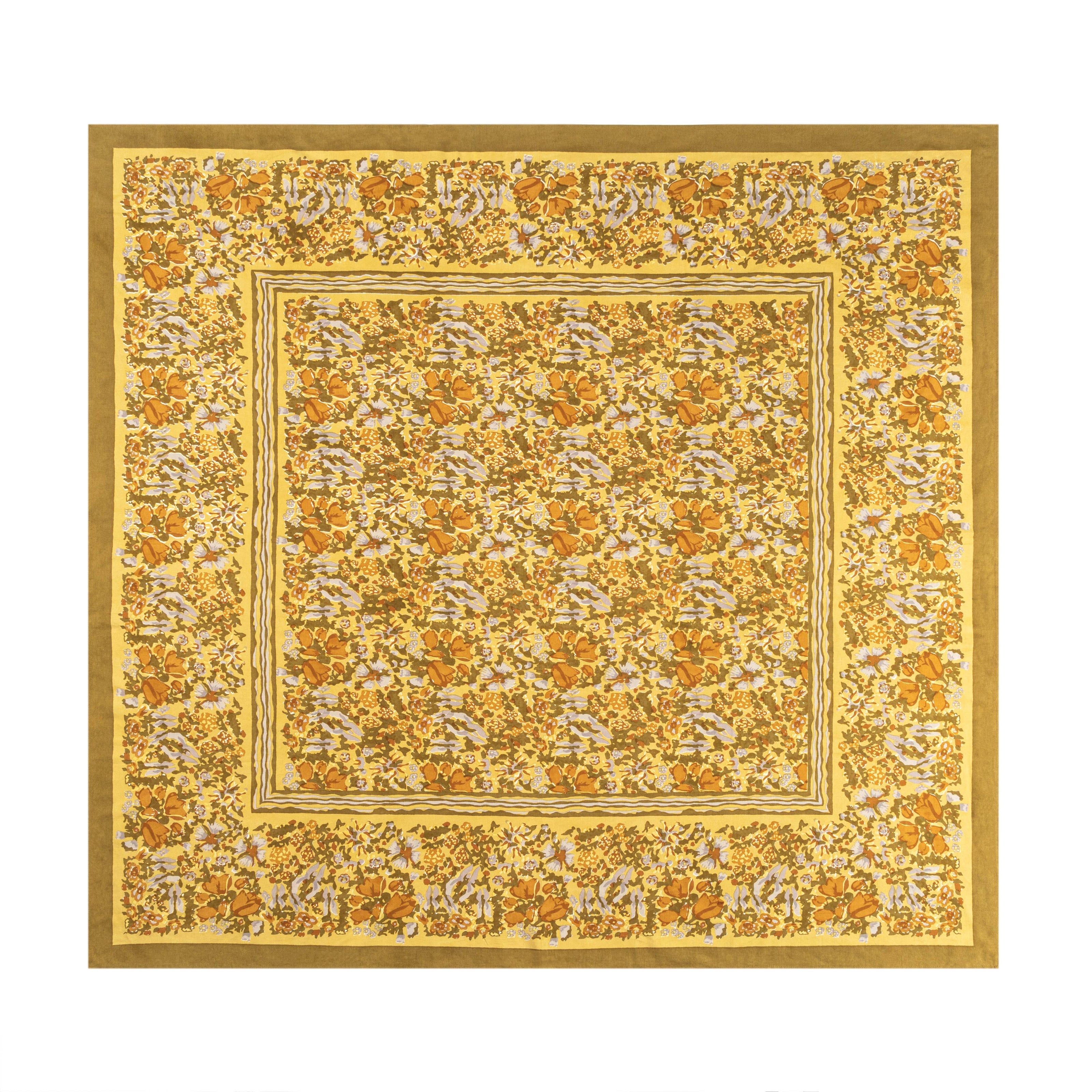 Jardin Mustard & Grey | Tablecloth