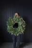 White Plum Berry Norfolk Cypress Real Touch Wreath - 24