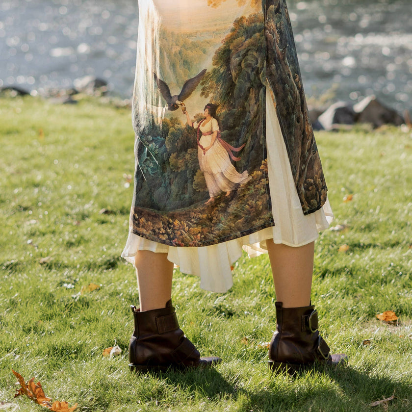Awakening Opera Duster Kimono Robe w/Landscape and Eagle