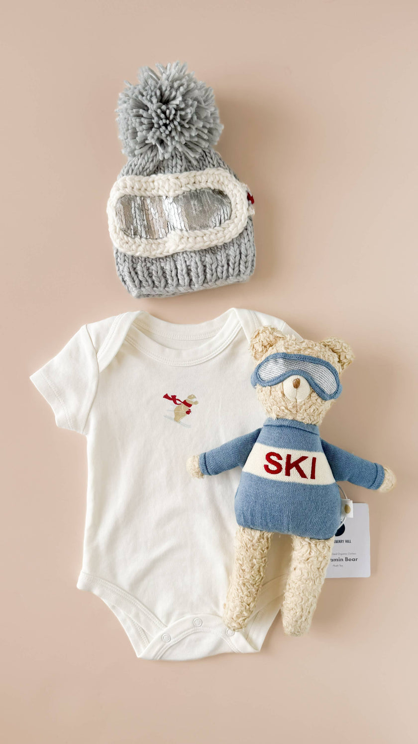 Plush Ski Bear Baby Kids Toy Animal Fall Winter Sport