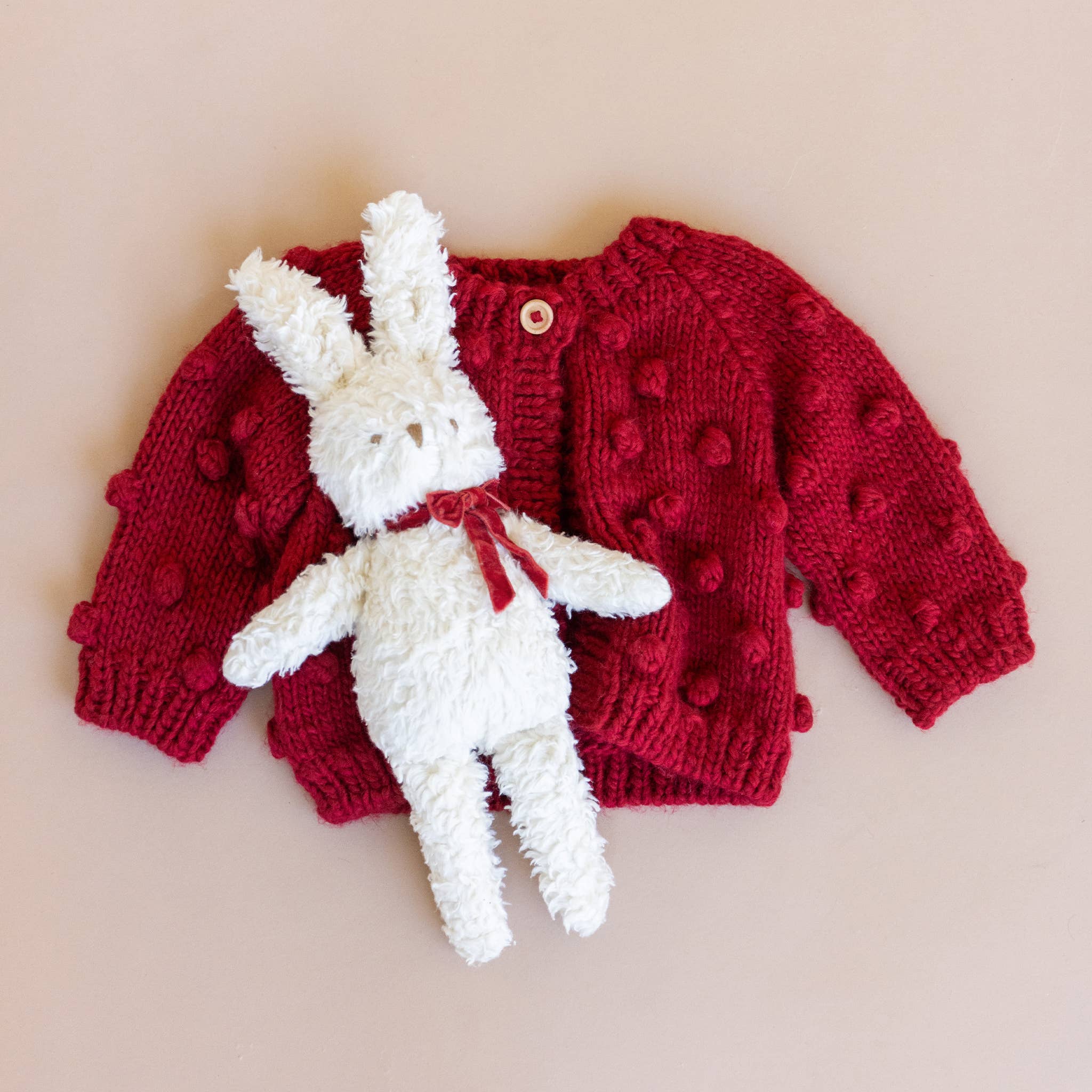 Popcorn Cardigan Red Baby Kid Sweater Valentine Christmas