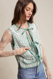 Floral Quilted Tie Vest