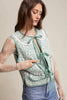 Floral Quilted Tie Vest