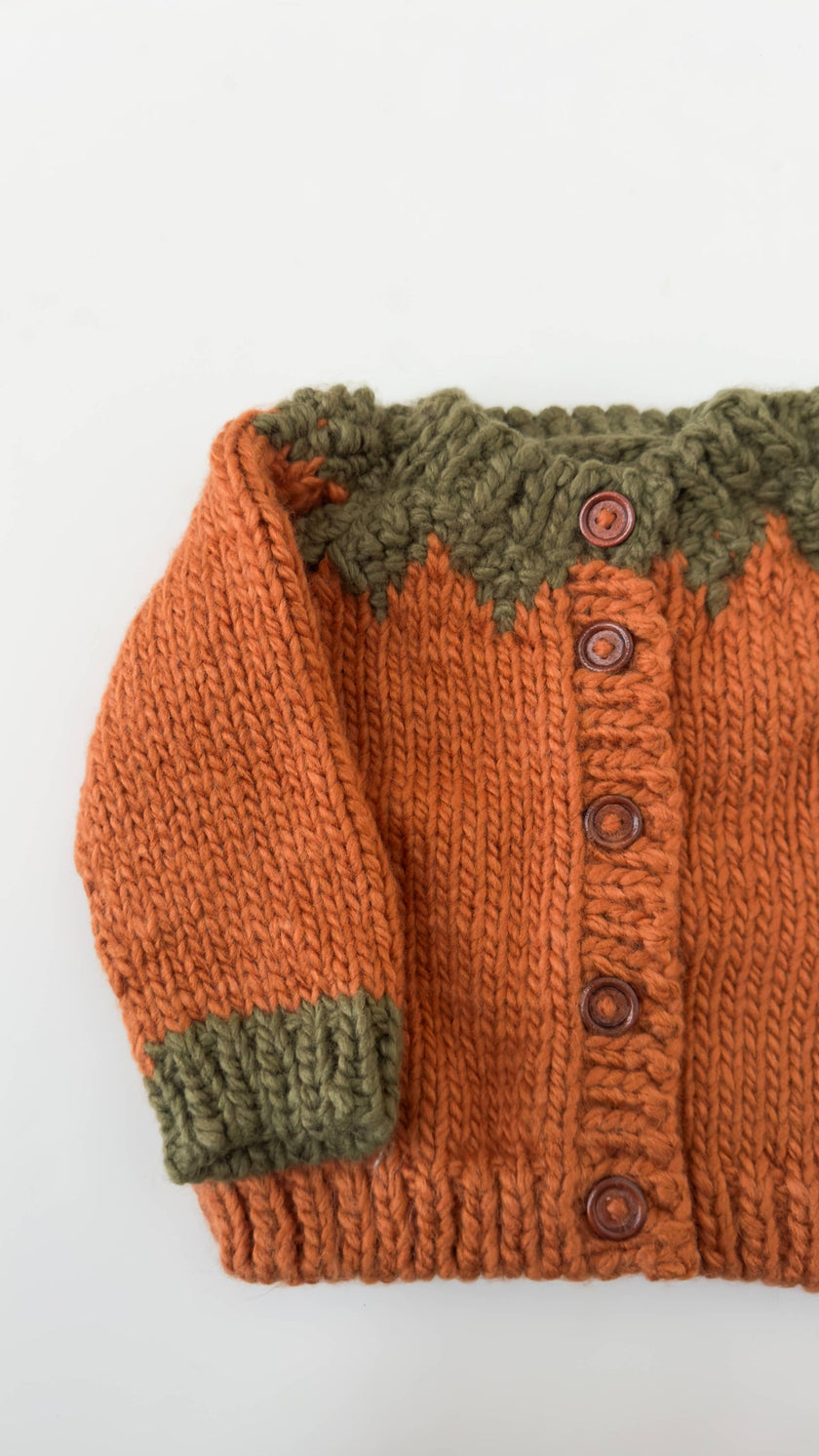 Pumpkin Cardigan Baby Kid Fall Thanksgiving Halloween