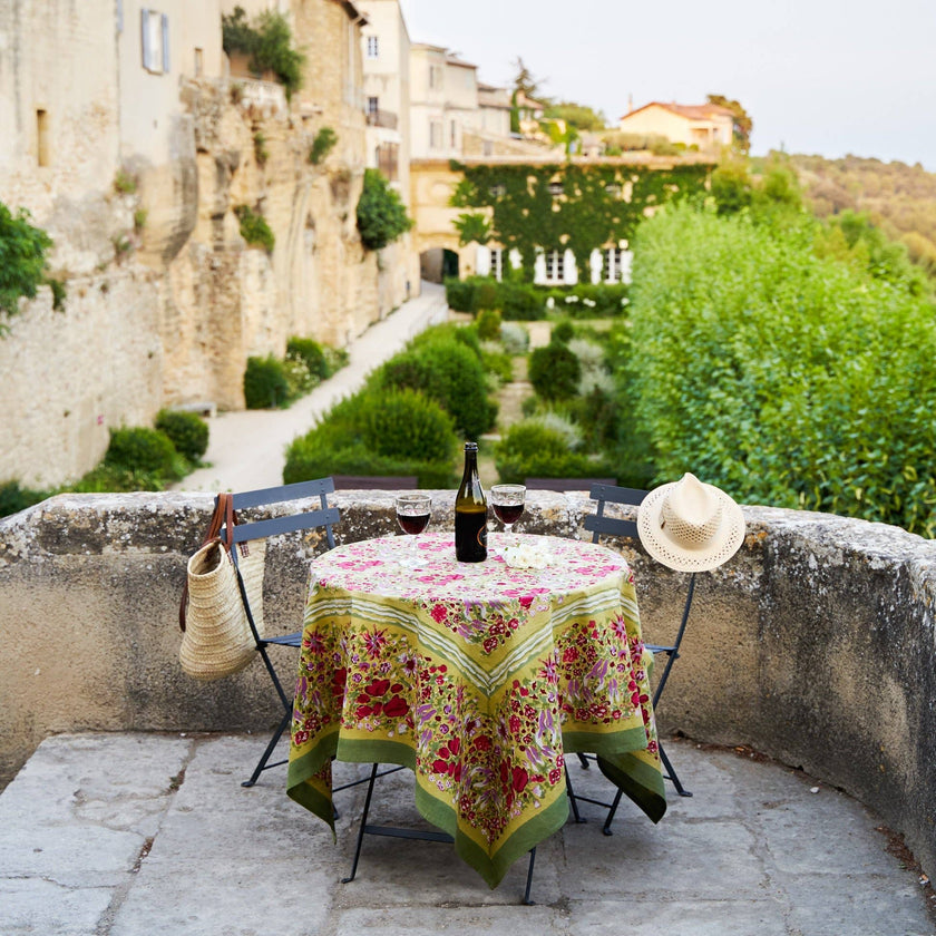 Jardin Red & Green | French Tablecloths