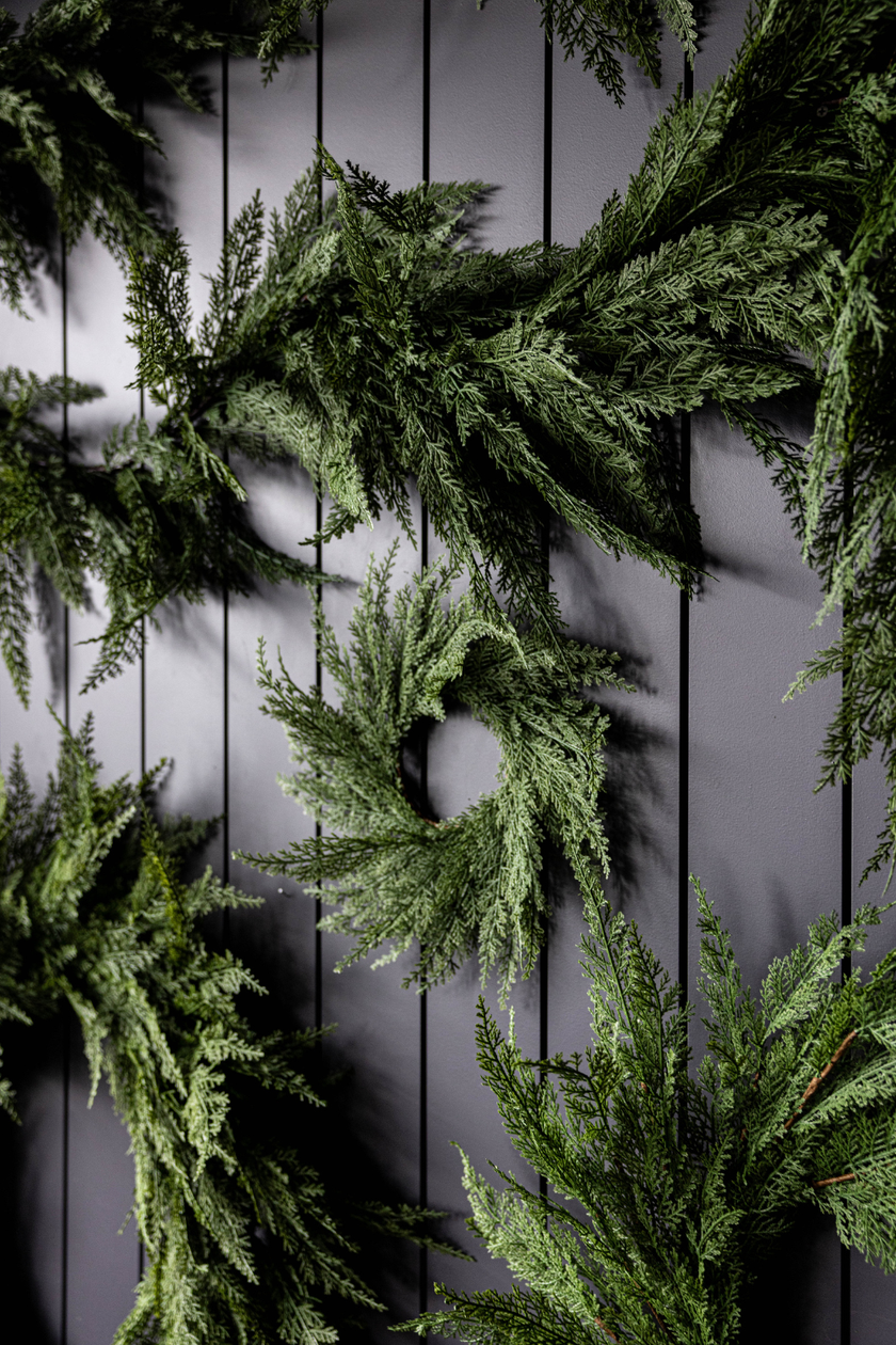 Cypress Leaf Full Real Touch Wreath - 14