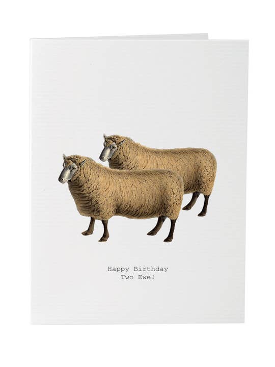 Two Ewe Happy Birthday Card