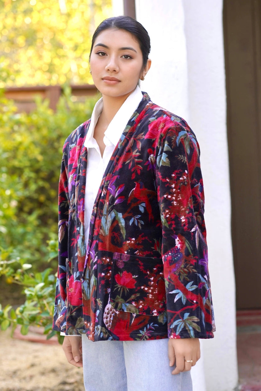 Astrid Velvet Jacket Black OS