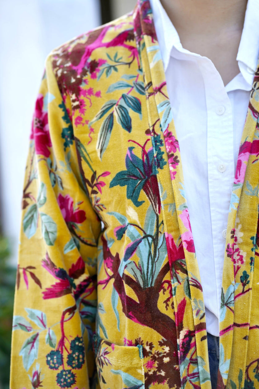 Astrid Velvet Jacket Mustard OS