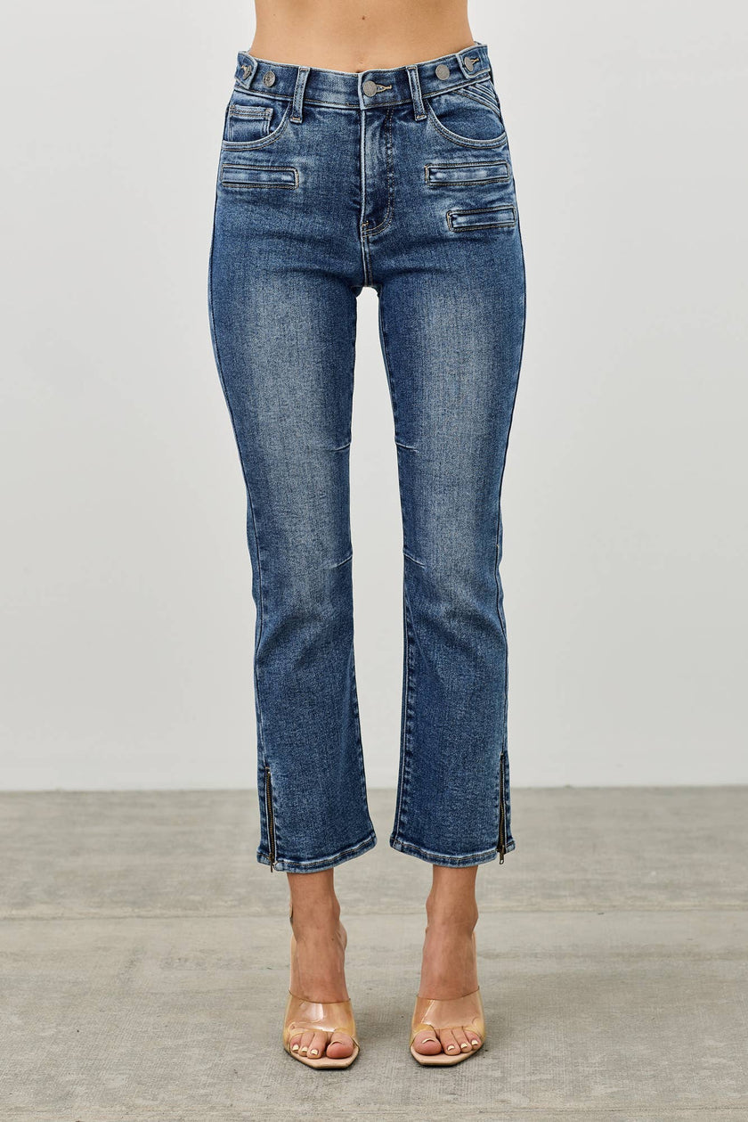 MID RISE SKINNY CROP