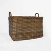 Rattan Rectangle Storage Basket with Handles