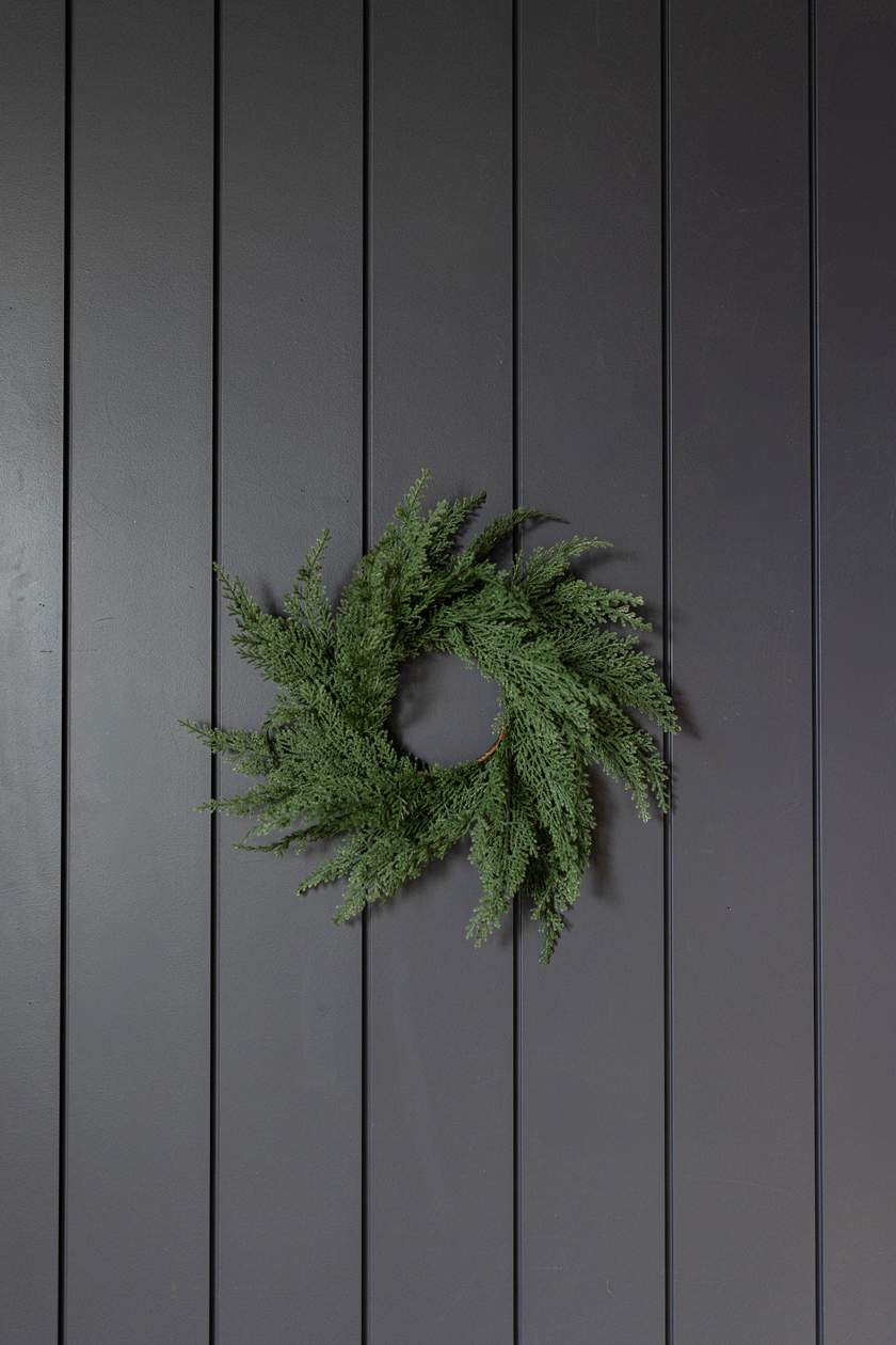 Cypress Leaf Full Real Touch Wreath - 14