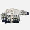 Fairisle Knit Cardigan Navy Holiday Kids Baby Winter Sweater