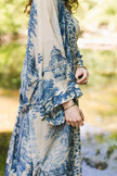 Let The Light In Printed Long Duster Bamboo Kimono Robe