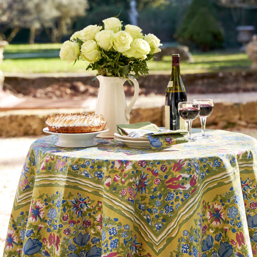 Jardin Blue & Vert | Tablecloth