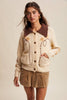 Embroidered Collar Knit Cardigan