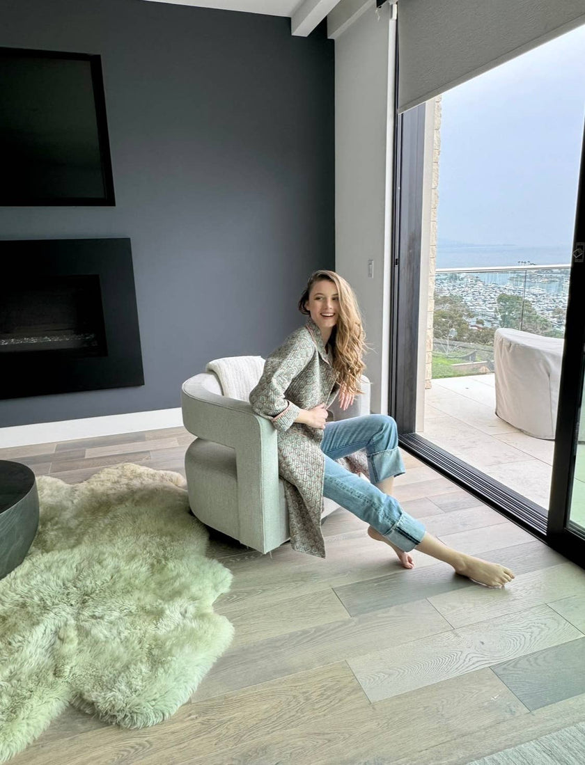 Ultra-lightweight Block Printed Jacket  (Tashma)