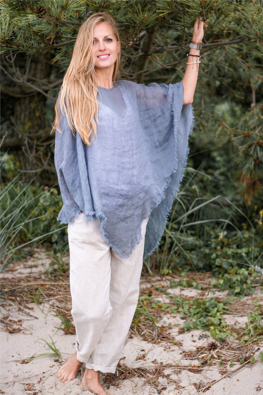 Linen Sheer ( Gauze) Poncho