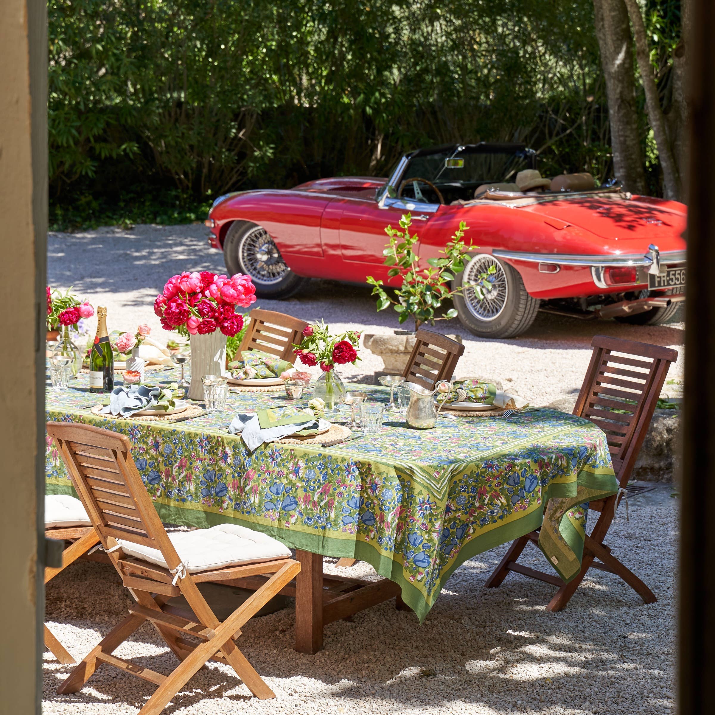 Jardin Blue & Vert | Tablecloth