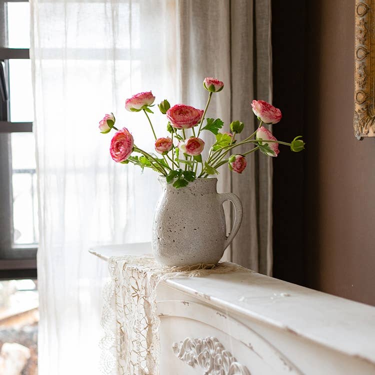 Artificial Ranunculus Flower Bundle Pink