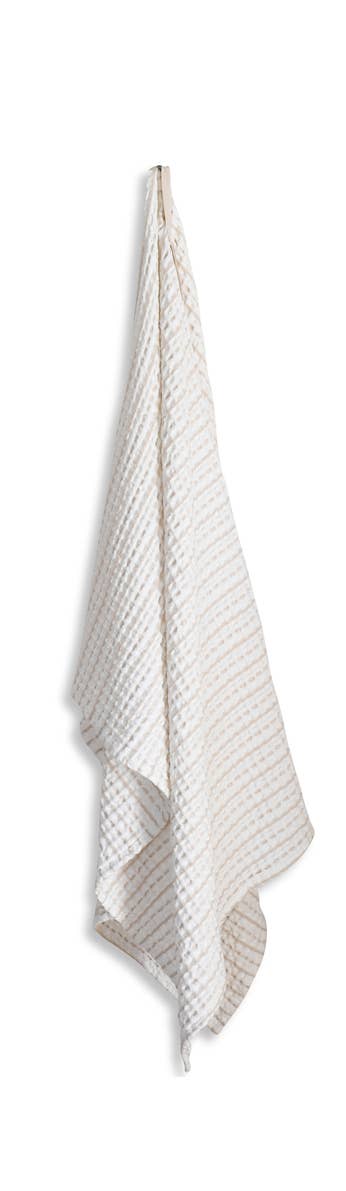 Big Waffle Towel and Blanket - Natural white stone