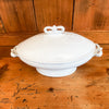 J & G Meakin Hanley England White Ironstone Covered Serving Dish