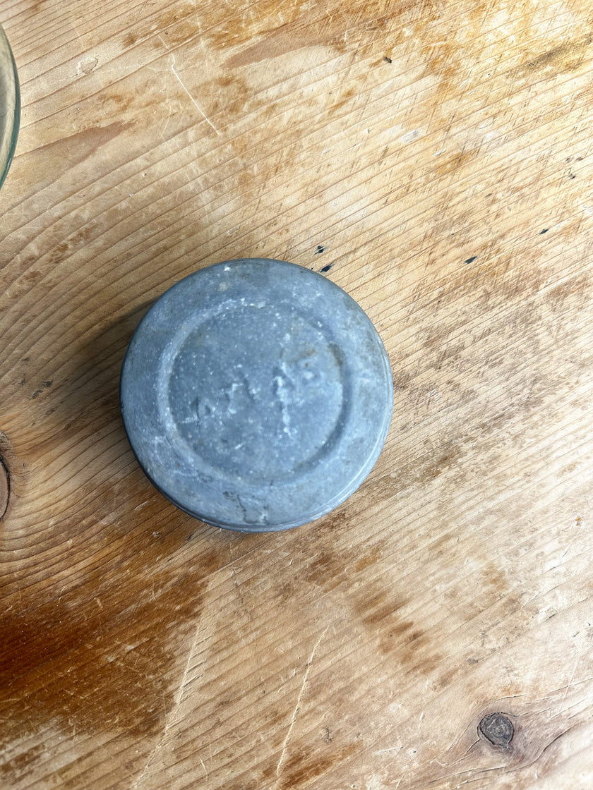 RARE ANTIQUE MASON'S CFJ PATENT NOV 30TH 1858 Half Gallon Aqua CANNING JAR with Zinc Lid