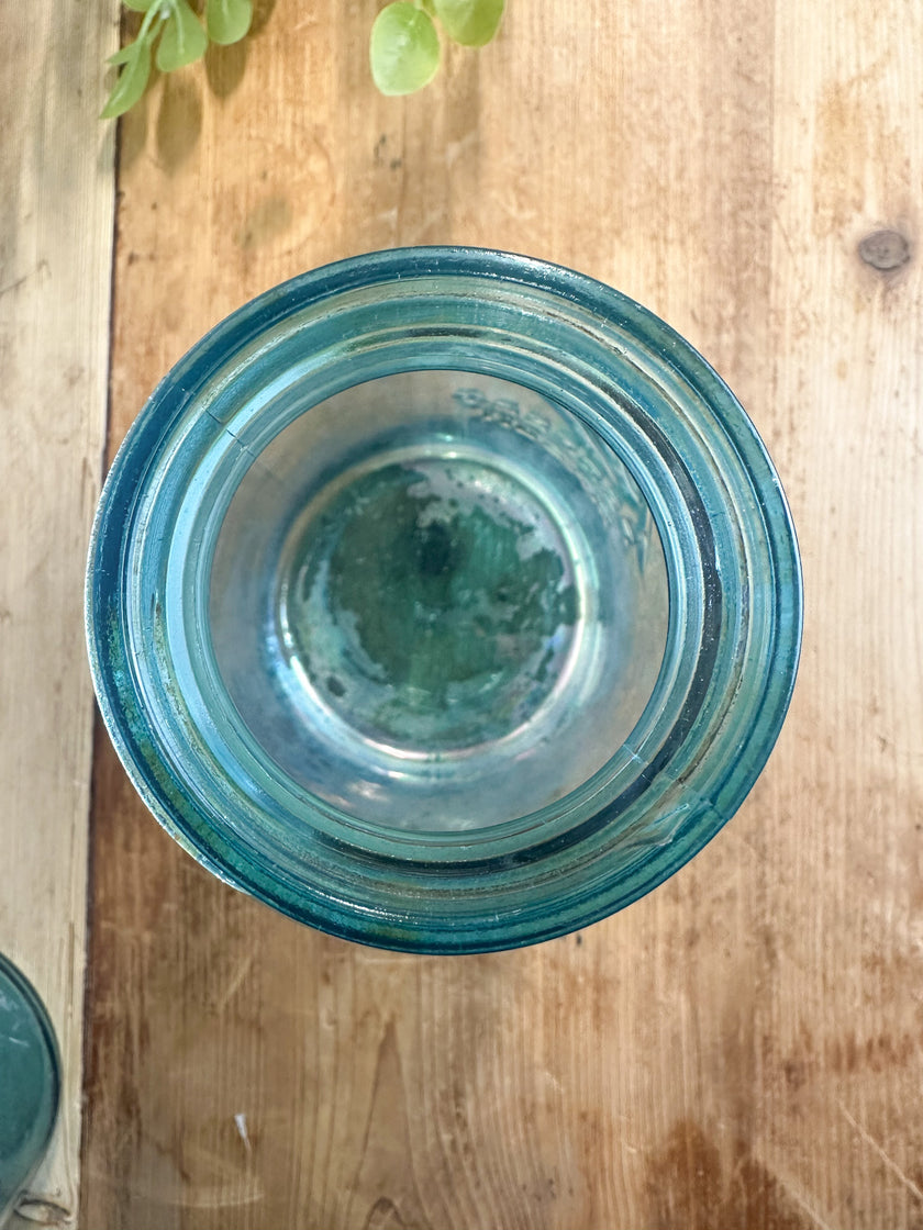 Authentic Antique Blue Ball Perfect Mason Jar Circa 1910-1923